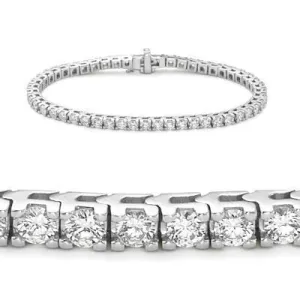 10 Pointer Formal Natural Earth Mined Diamond Tennis Bracelet