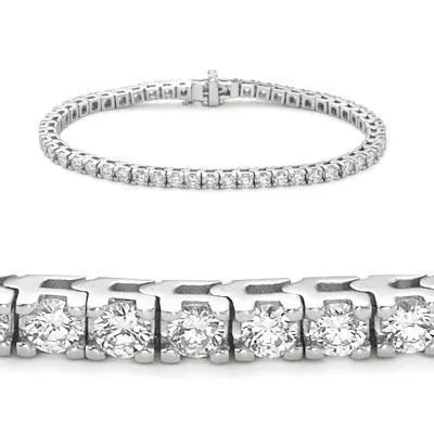 10 Pointer Formal Natural Earth Mined Diamond Tennis Bracelet