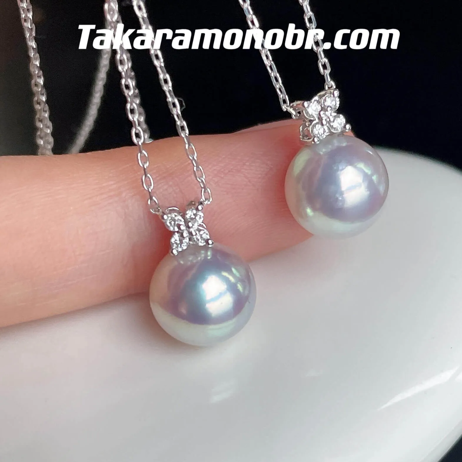9.0-9.5 mm Cultured Saltwater Silver Gray Akoya Pearl Marquise Flower Earrings