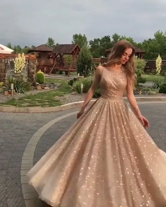 A-line Sequins Prom Dresses 2023 Fashion Evening Dresses  PSK147