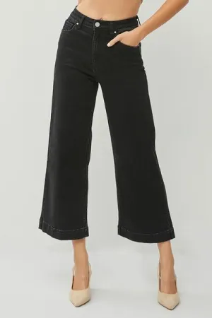 Abigail High Rise Wide Leg Ankle Jeans