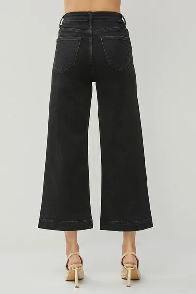 Abigail High Rise Wide Leg Ankle Jeans