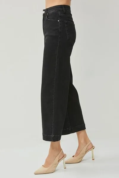 Abigail High Rise Wide Leg Ankle Jeans