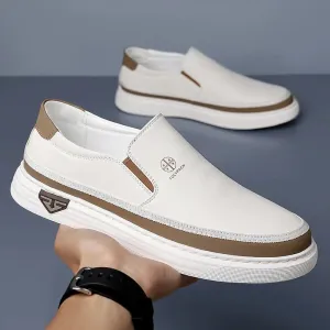 ADVBRIDGE  -  New Genuine Leather Men Handmade Casual Shoes Luxury Brand  Mens Loafers Moccasins Breathable Slip on Male Driving Shoes