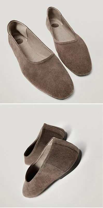 Advbridge  Women Flat Shoes England Style Fashion Genuine Leather Solid Soft Casual Slip-On Loafers Women Shoes Woman Ballet Shoes