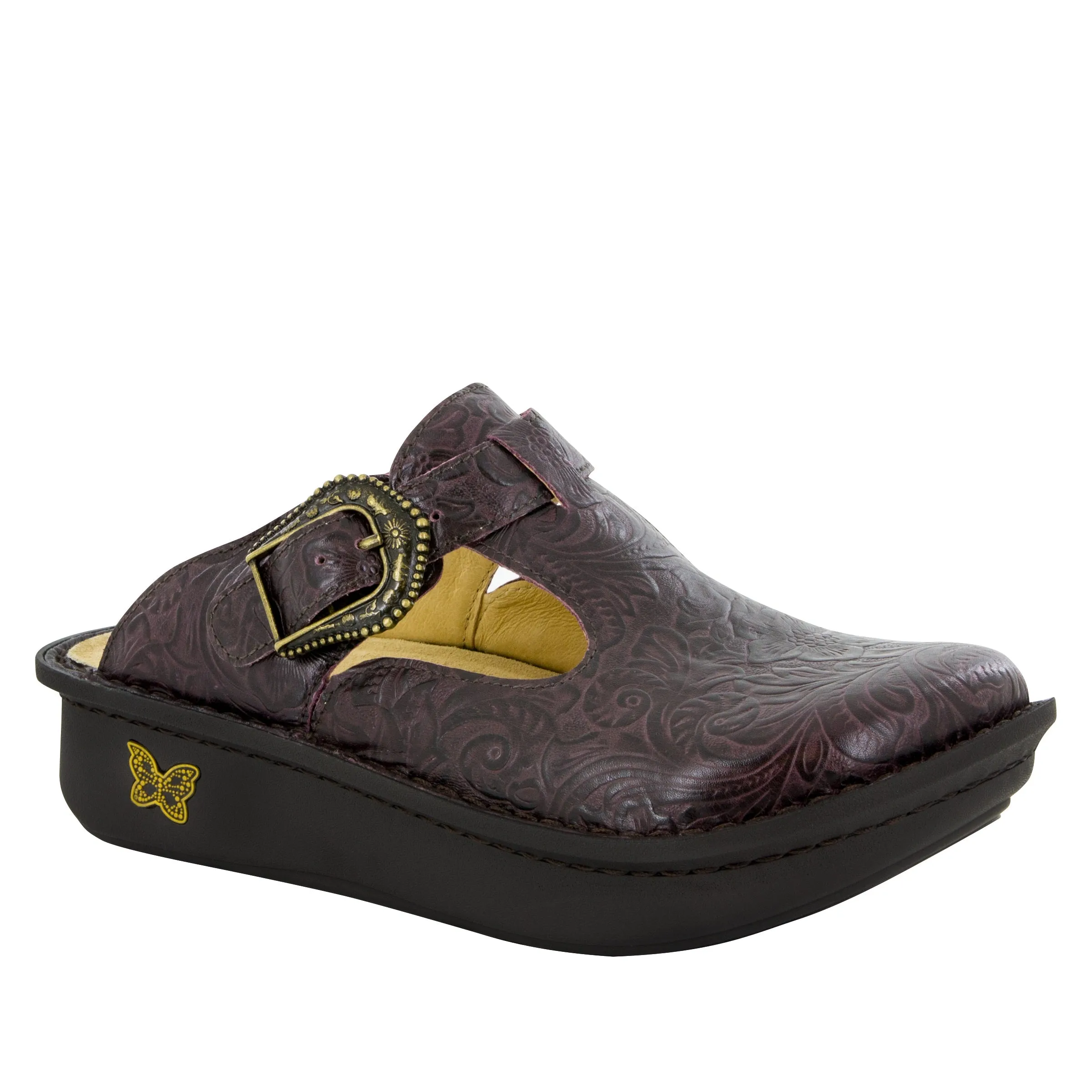 Alegria Classic Molasses Tooled Clog