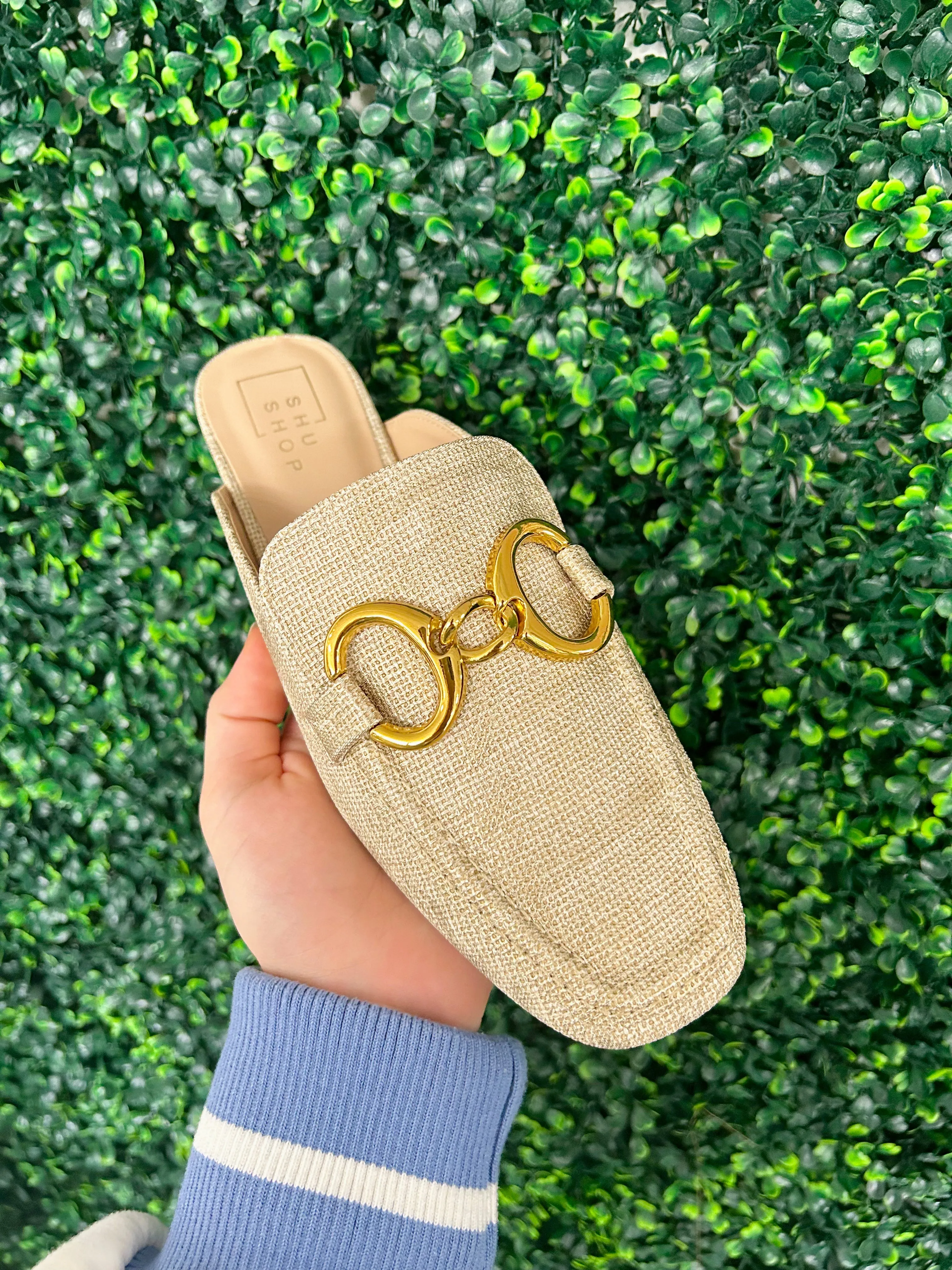 Angelina Gold Mules