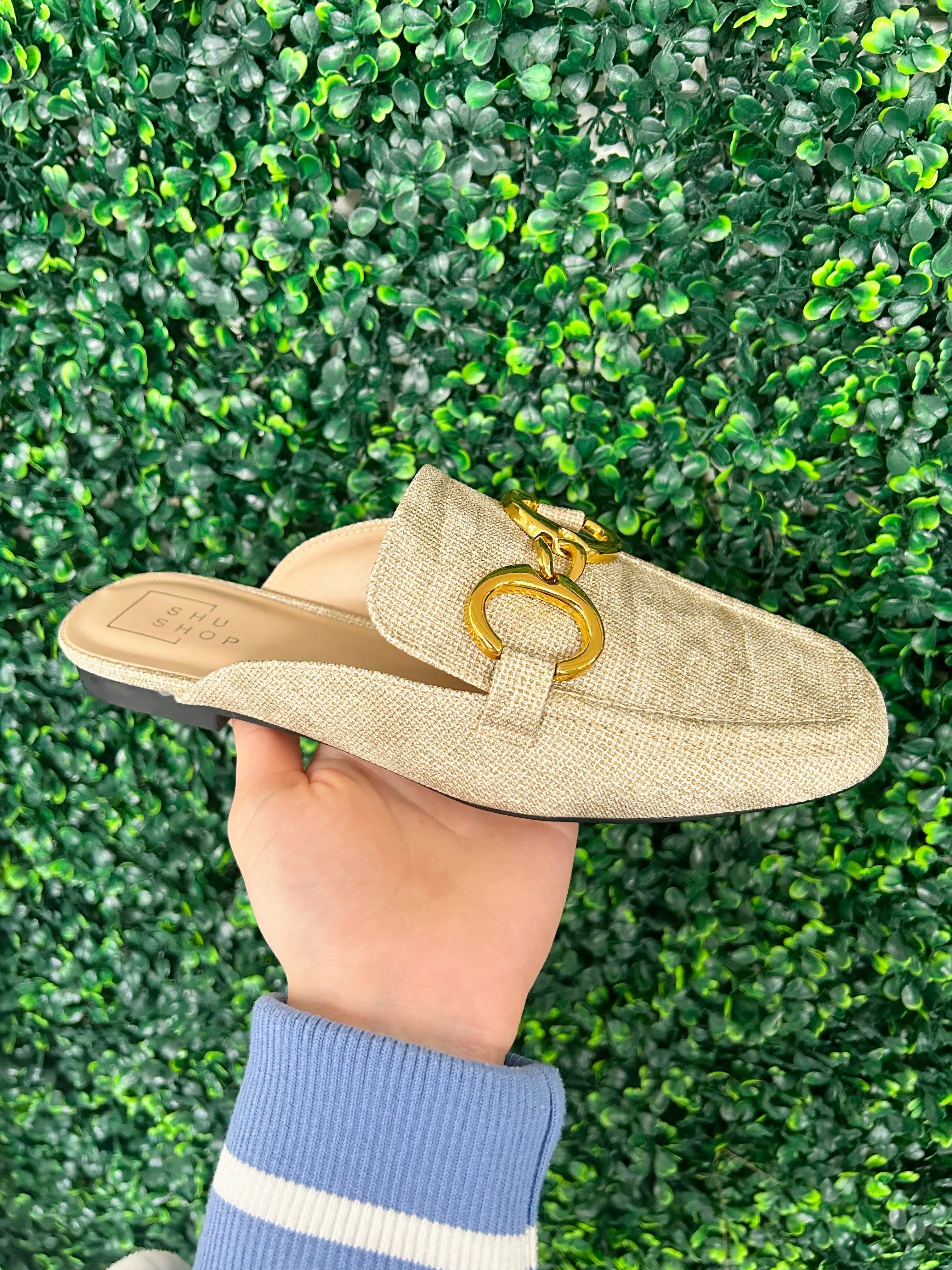 Angelina Gold Mules