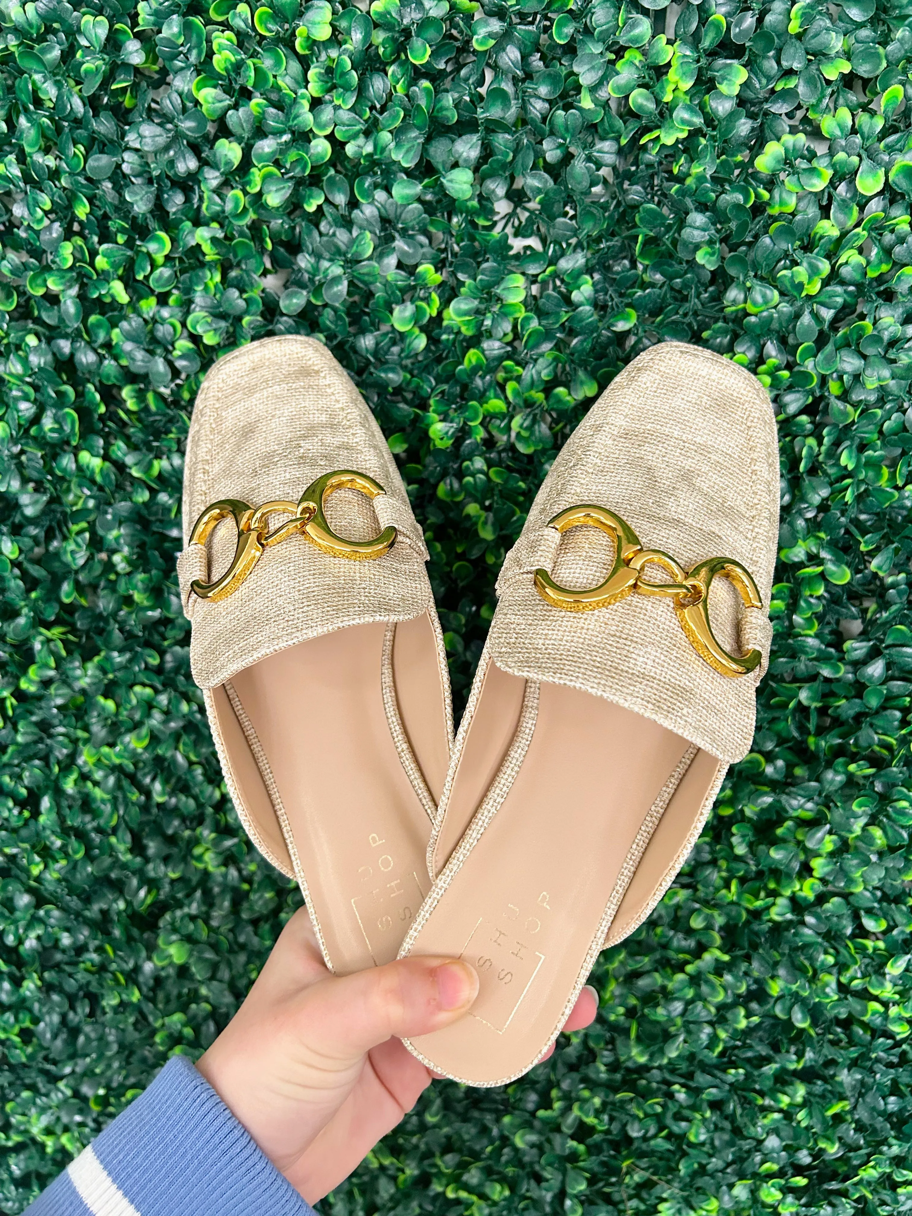 Angelina Gold Mules