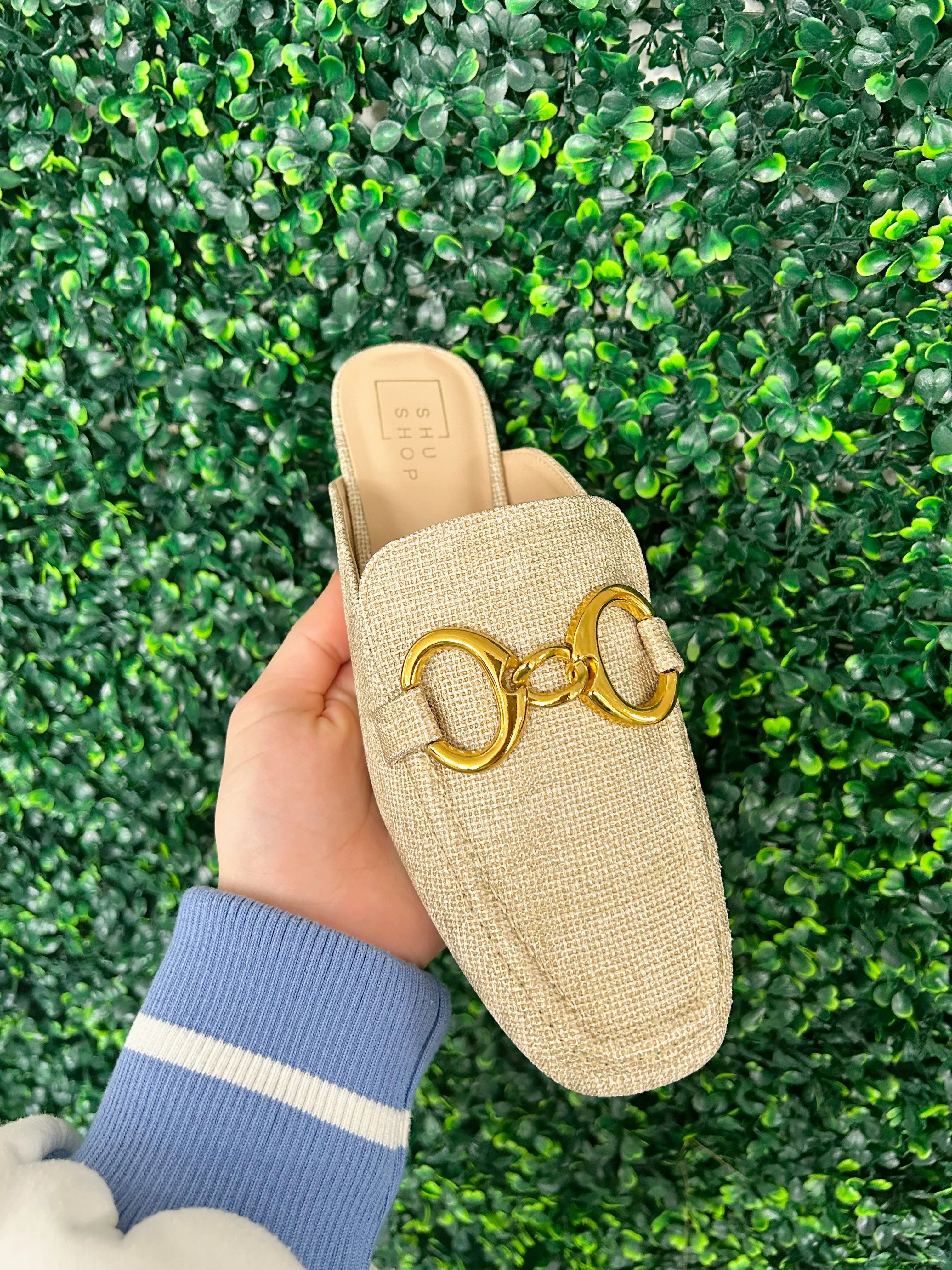 Angelina Gold Mules