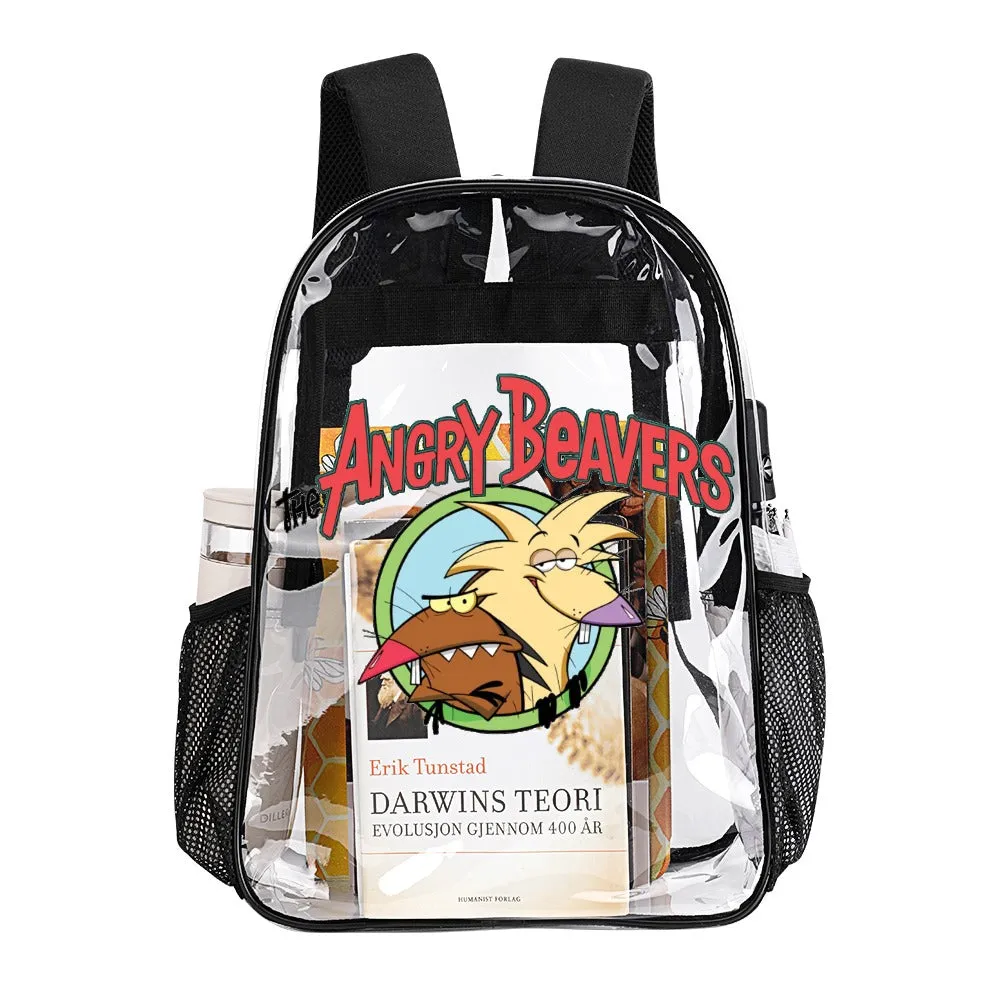 Angry Beavers Transparent Backpack 17 Inch