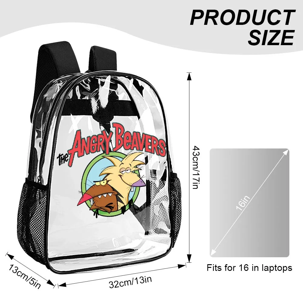 Angry Beavers Transparent Backpack 17 Inch