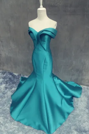 Anneprom Mermaid Off Shoulder Backless Prom/Evening Dress With Ruffles APP0114