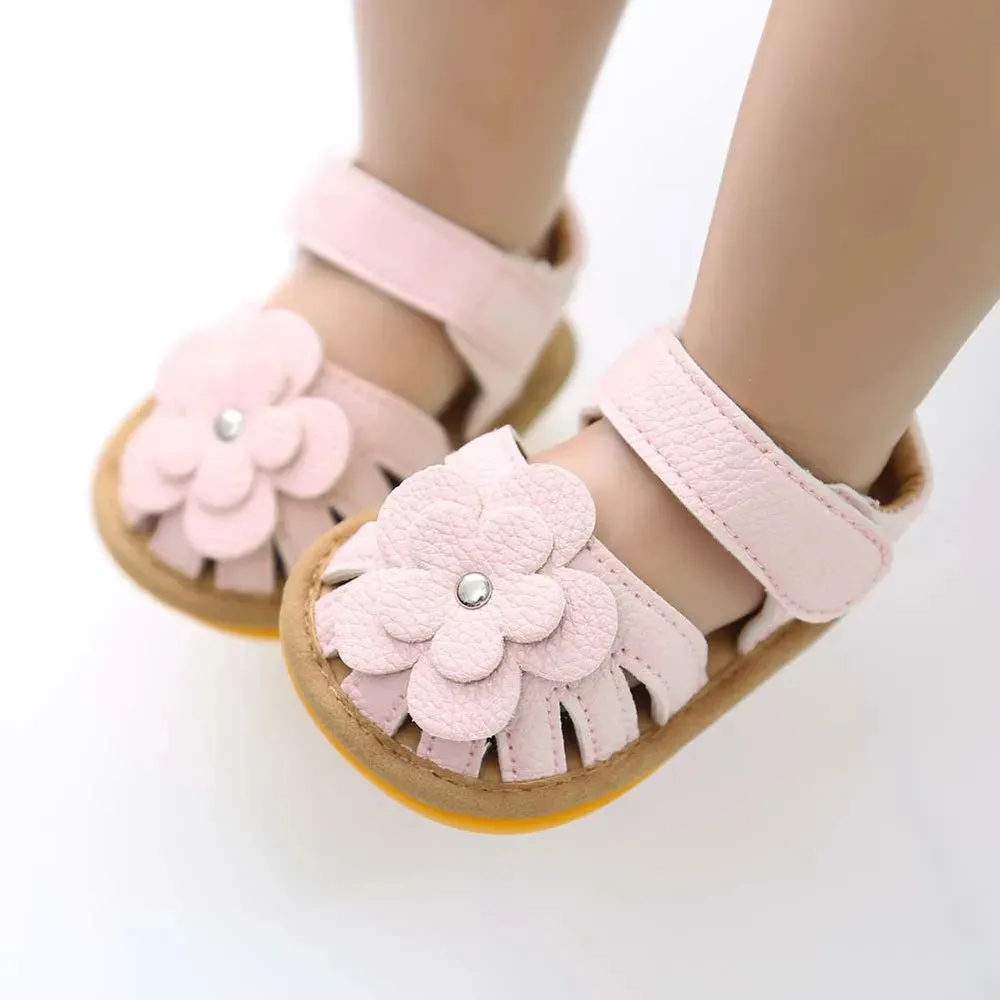 Baby Girl Toddler Flats Summer Flower Sandals