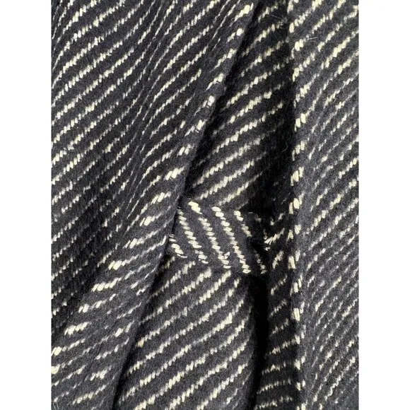 Banana Republic Womens Cape Jacket Small Blue Wool Mohair Alpaca Old Money Crop