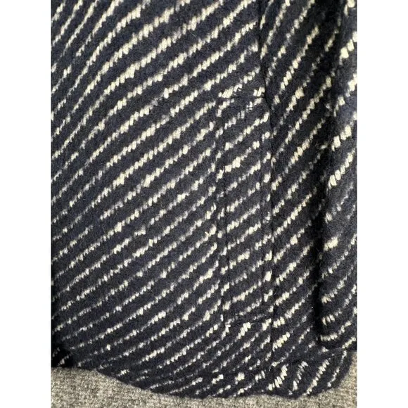 Banana Republic Womens Cape Jacket Small Blue Wool Mohair Alpaca Old Money Crop