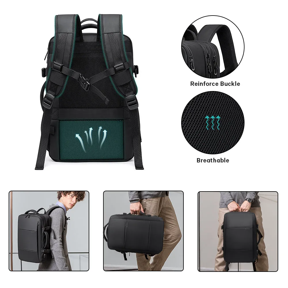 BANGE 35-45L Travel Backpack, Carry On Backpack Durable Convertible Duffle Bag Fit for 17.3 Inch Laptop for Men and Women