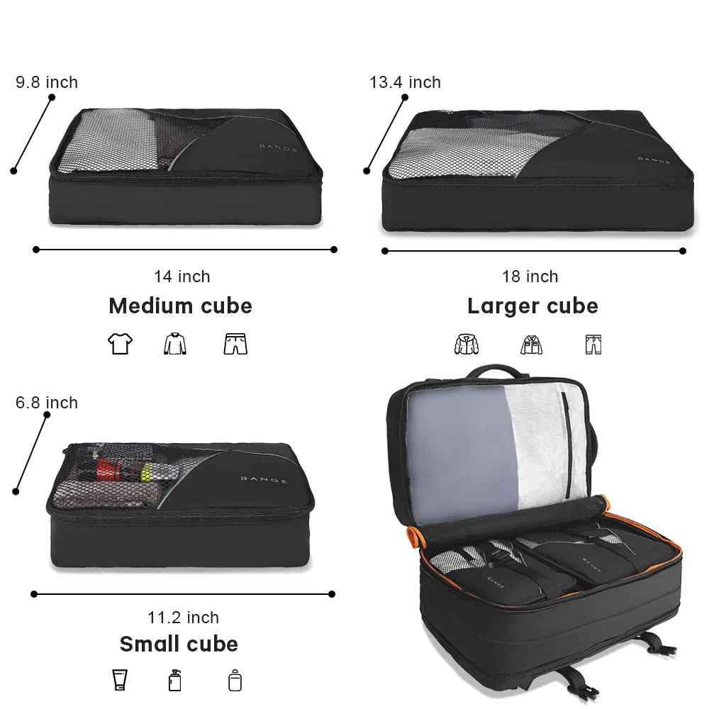 BANGE 35-45L Travel Backpack, Carry On Backpack Durable Convertible Duffle Bag Fit for 17.3 Inch Laptop for Men and Women