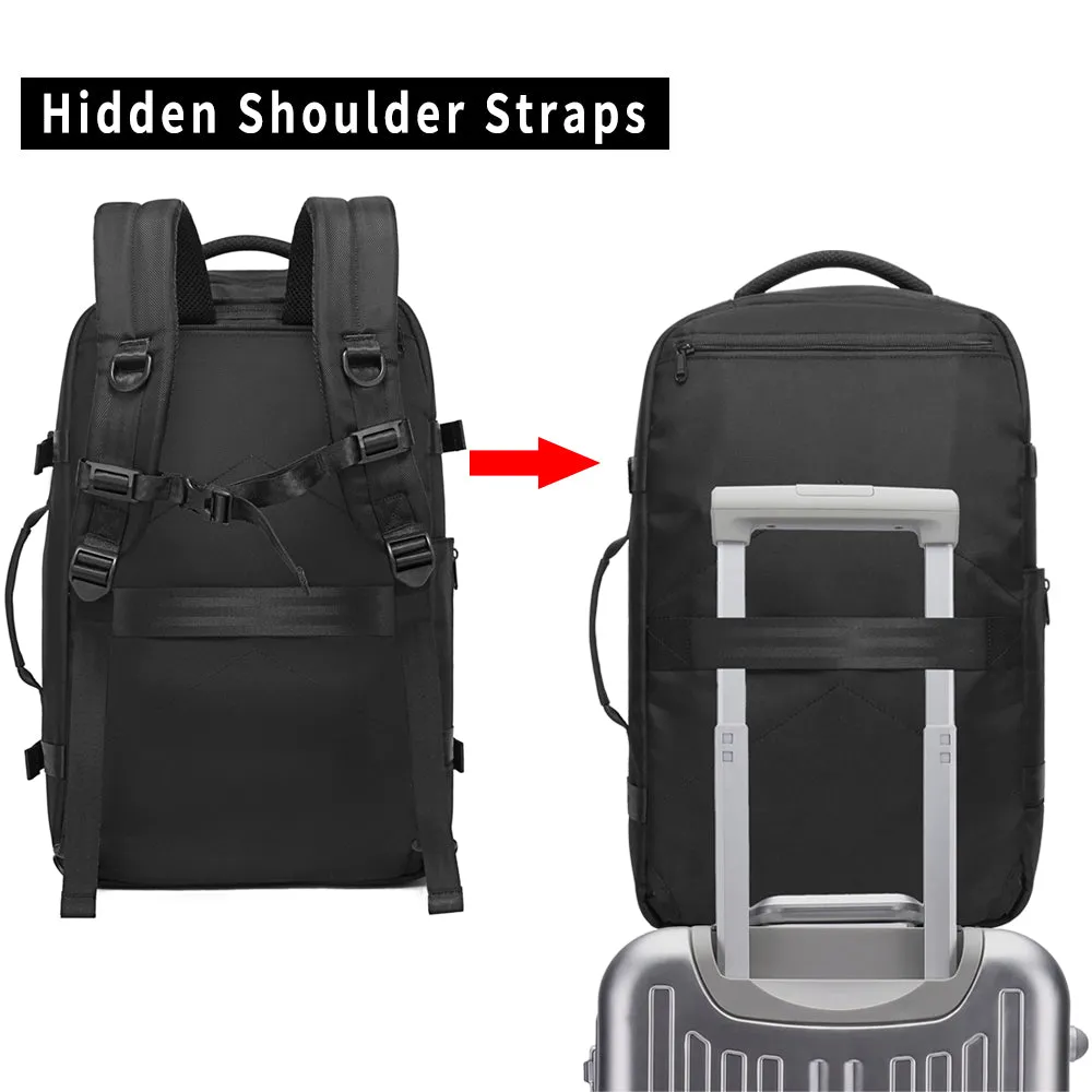 BANGE Travel Overnight Backpack,40-Liter FAA Flight Approved Weekender Bag(Backpack With 3 Cubes)