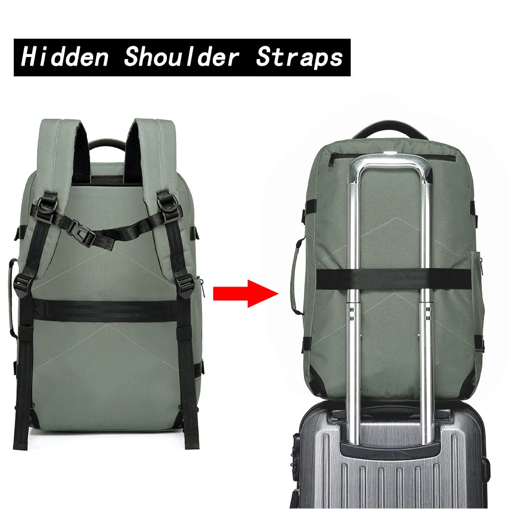 BANGE Travel Overnight Backpack,40-Liter FAA Flight Approved Weekender Bag(Backpack With 3 Cubes)