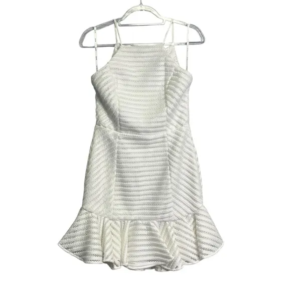 Bardot Piper Dress Womens Juniors Size 6 White Mesh Cocktail Party Formal NWT