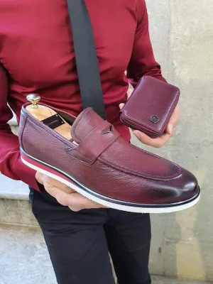 Bellingham Burgundy Buckle Loafer