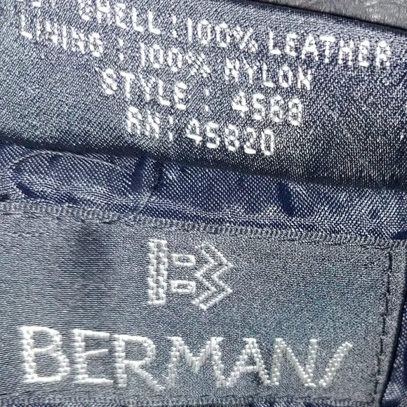 Bermans 100% Leather Mini Pencil Skirt Size 8 Black