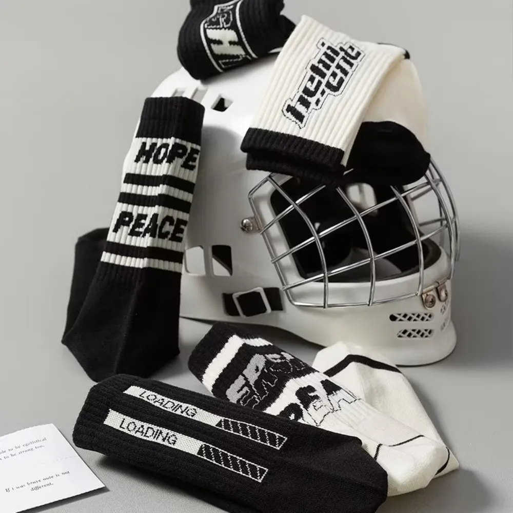 Black and White Breathable Socks
