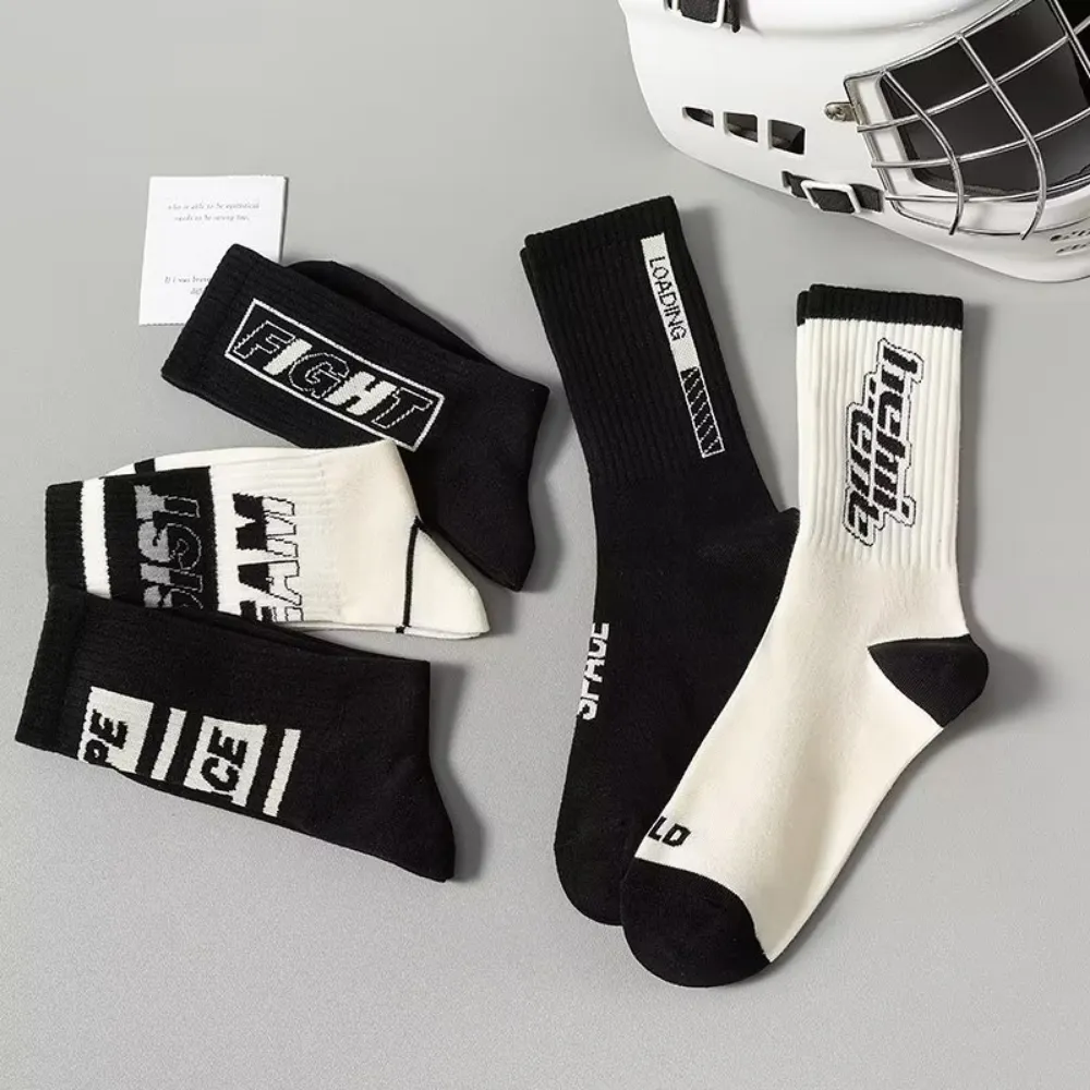 Black and White Breathable Socks
