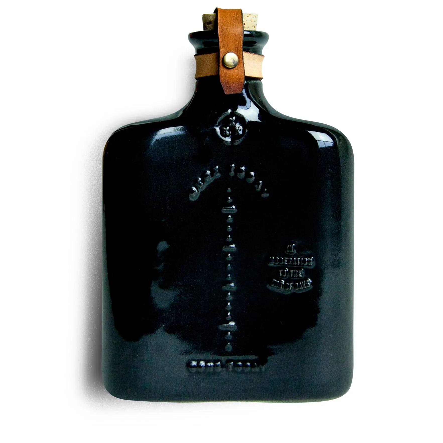 Black Ceramic Flask