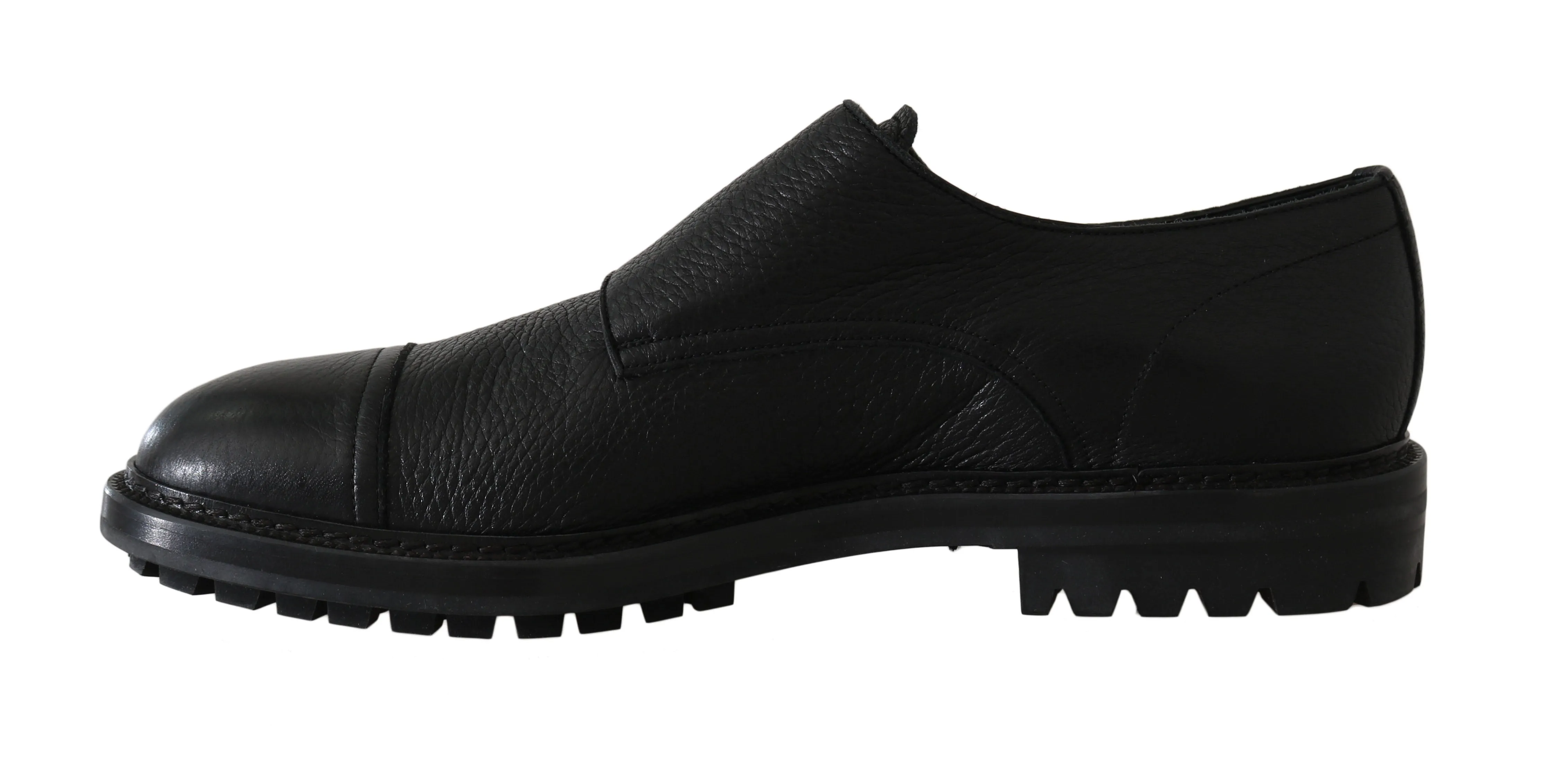 Black Leather Monkstrap Formal Shoes