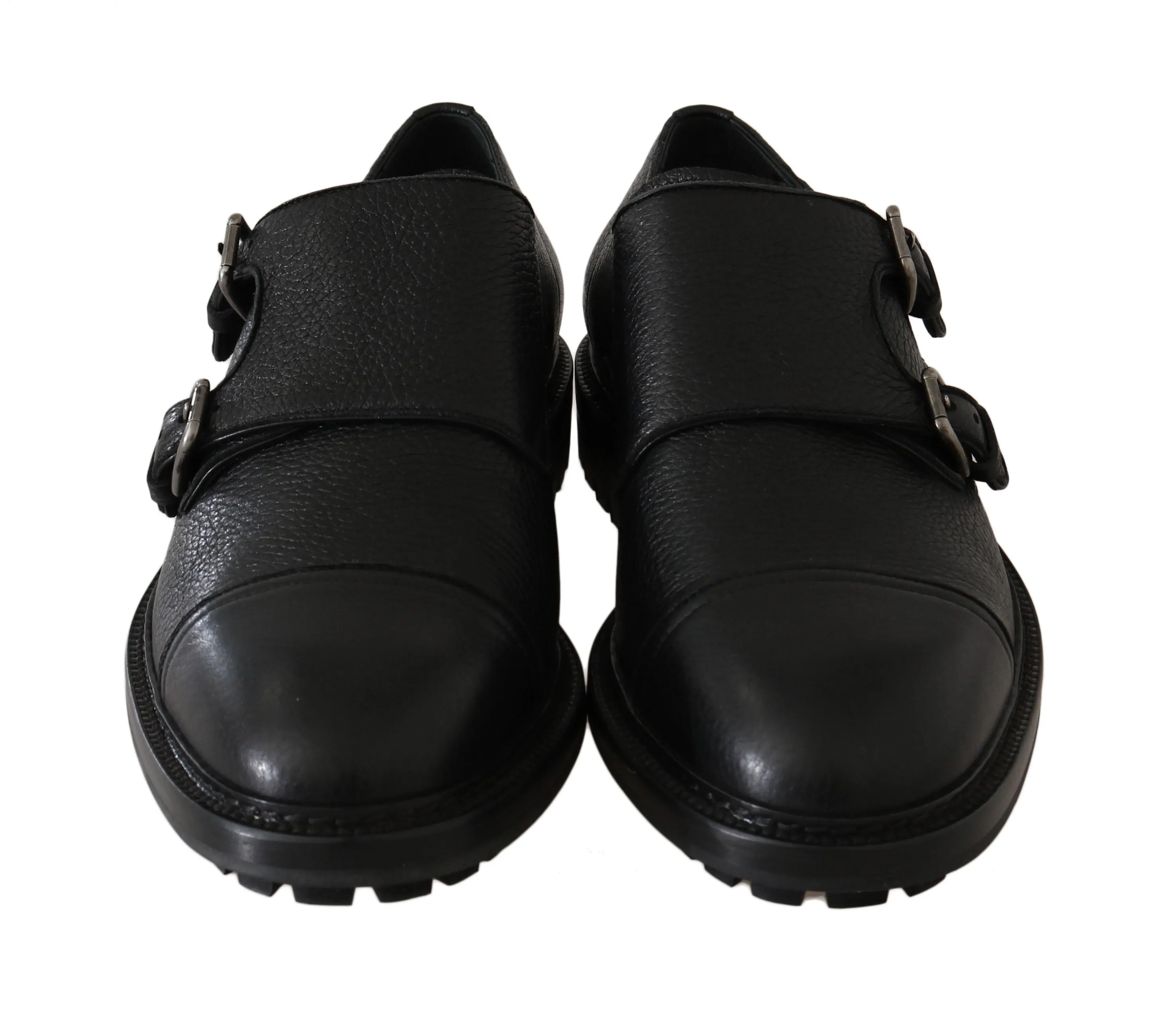 Black Leather Monkstrap Formal Shoes