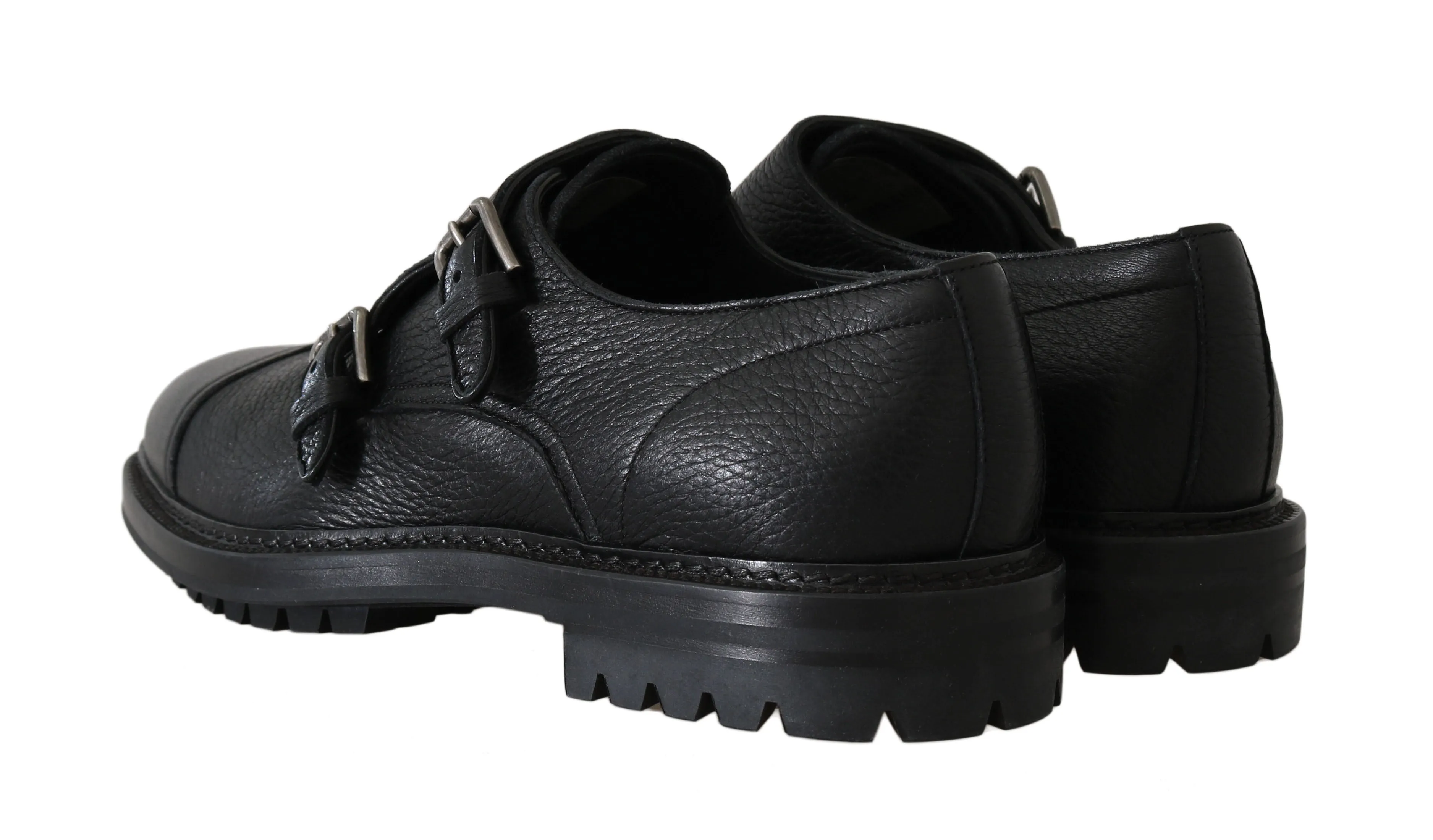 Black Leather Monkstrap Formal Shoes