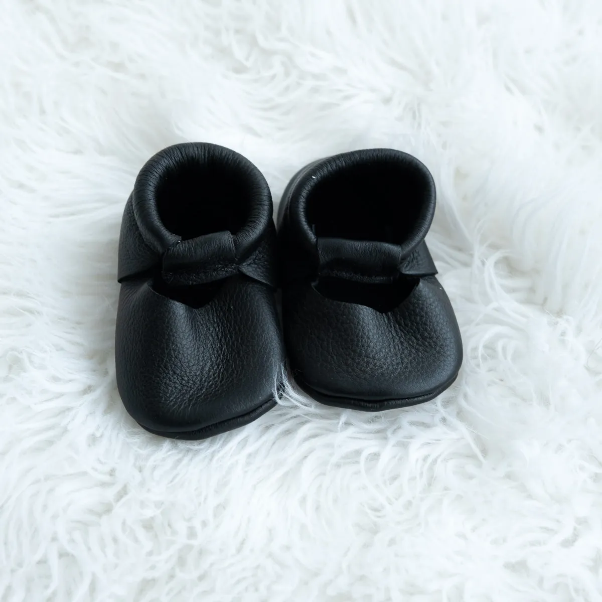 Black Mary Jane Moccasins
