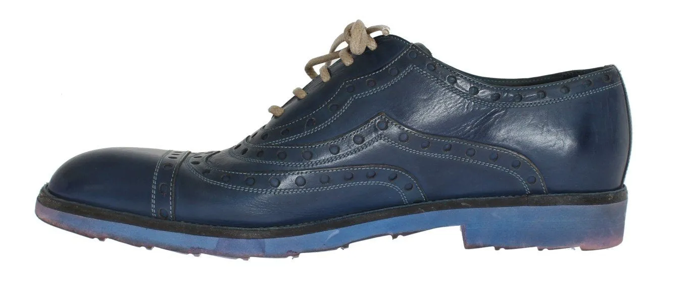 Blue Leather Formal Shoes