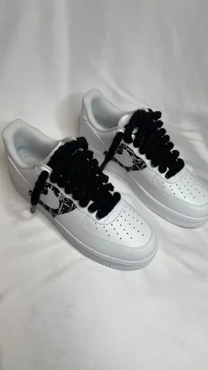 blue rope X black Dior rope airforce 1s
