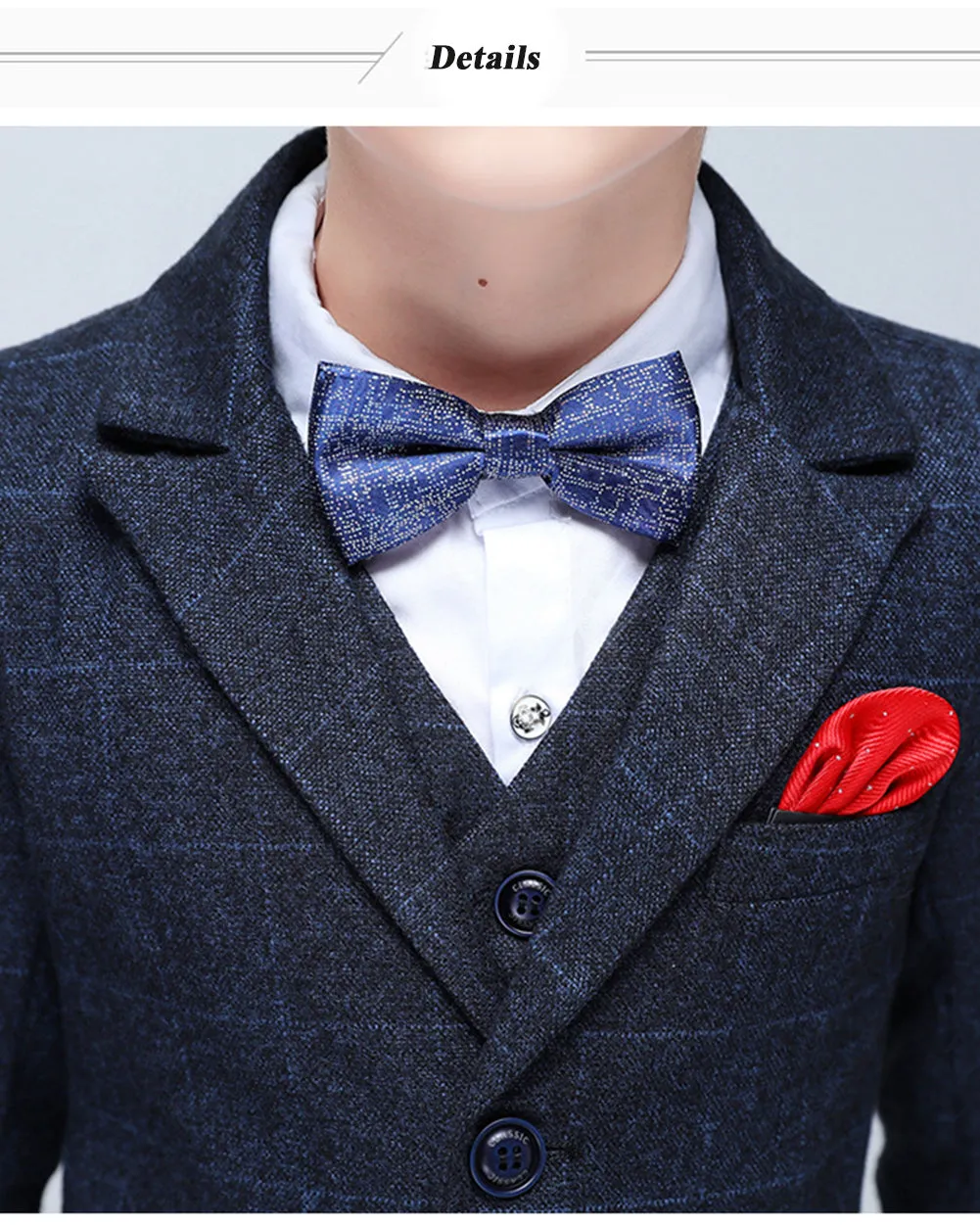 Boys' Formal suits 6 piece Dresswear Suit Set With Vest and Shirt