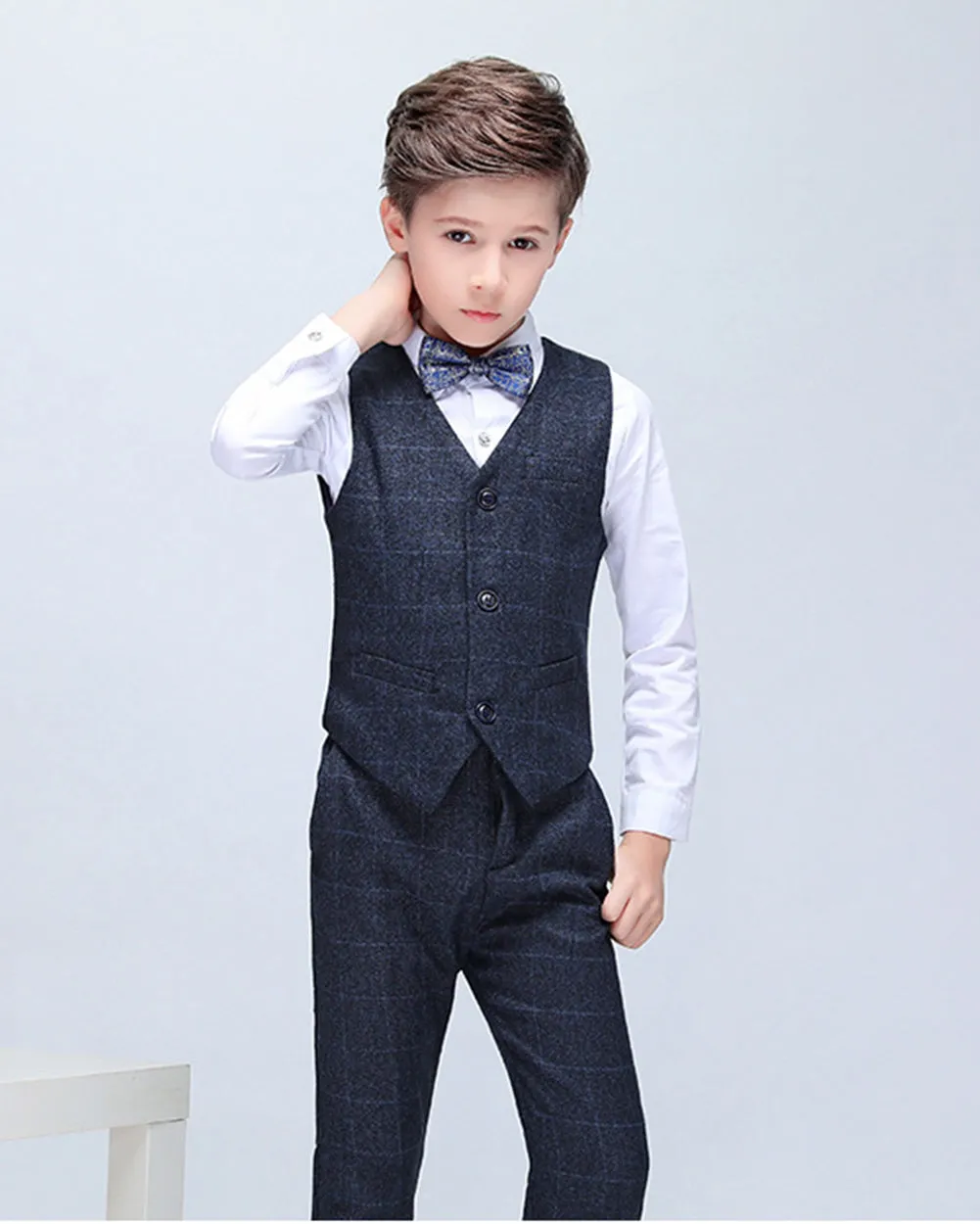 Boys' Formal suits 6 piece Dresswear Suit Set With Vest and Shirt