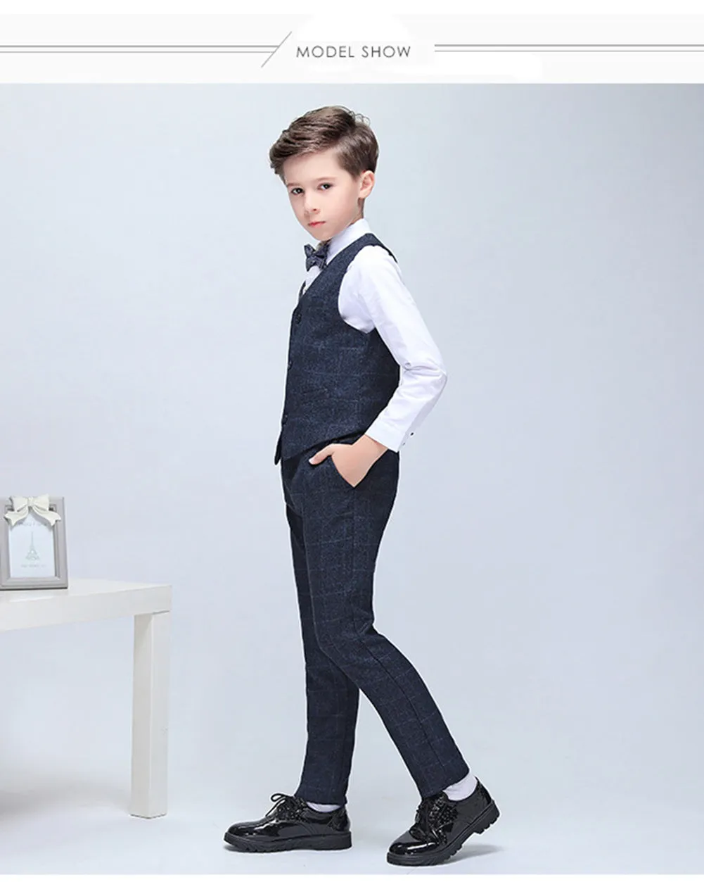Boys' Formal suits 6 piece Dresswear Suit Set With Vest and Shirt