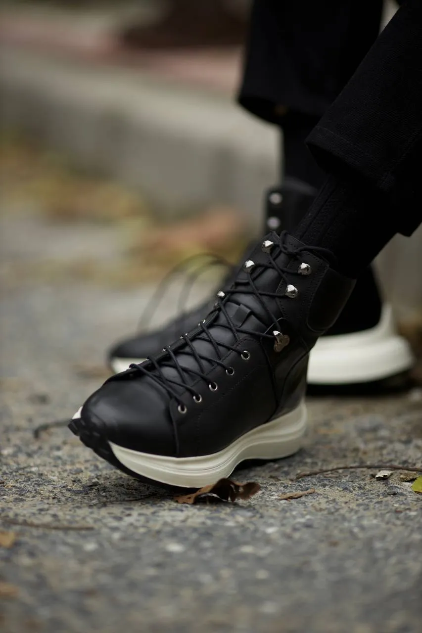 Brabion Marco Leather Black Boots