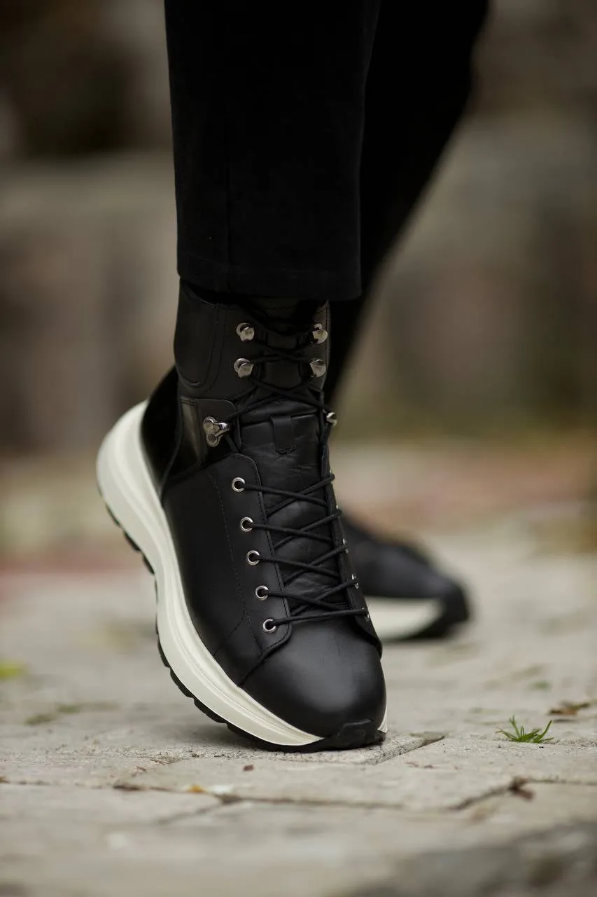 Brabion Marco Leather Black Boots