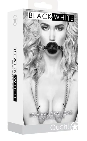 Breathable Ball Gag With Nipple Clamps: A Sensually Adventurous Experience