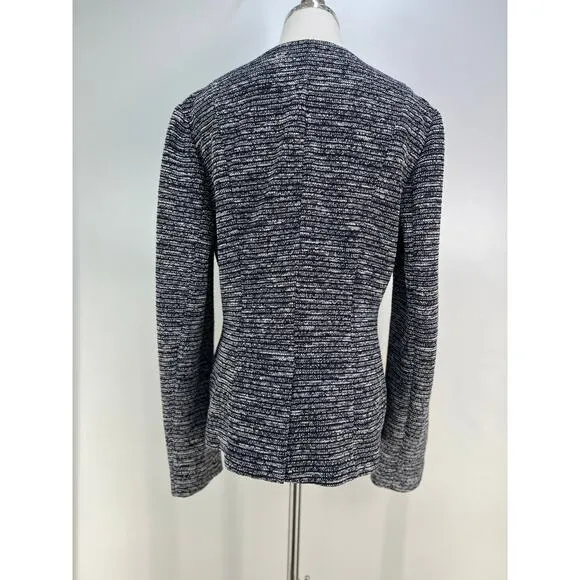 Brooks Brothers Stripe Knit Blazer Navy Blue