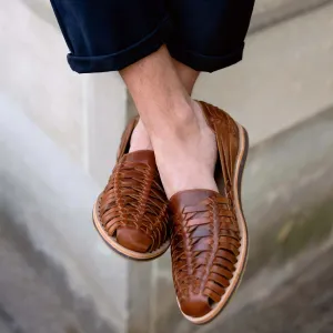 Brown Braided Leather Sandal Loafers - Loafers Shoes