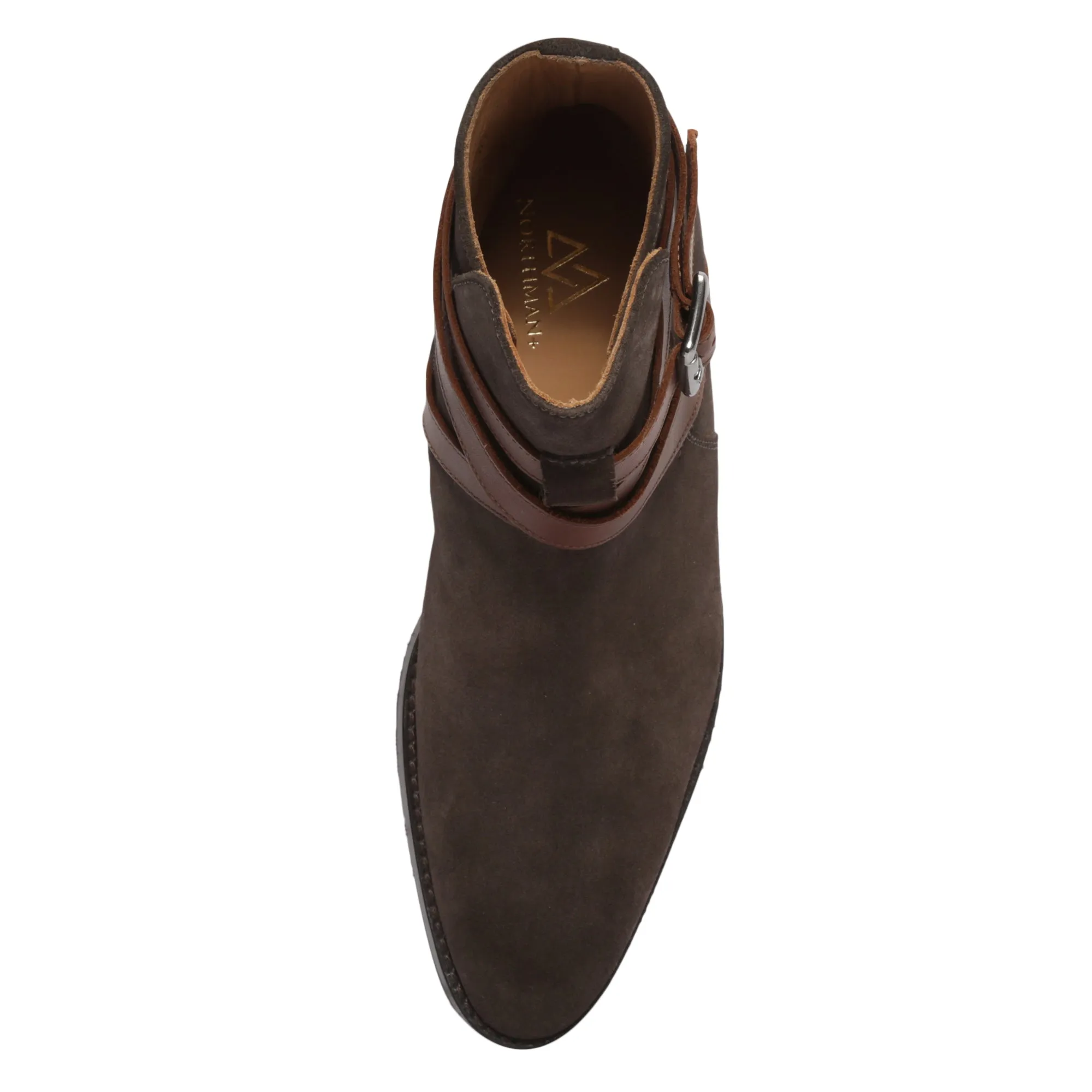 Brown Suede Jodhpur boots with Tan Straps : The Jodhpur boots