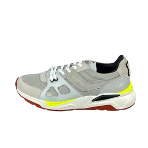 Buscemi Men's B Runner Grey Leather Sneakers SAMPLE