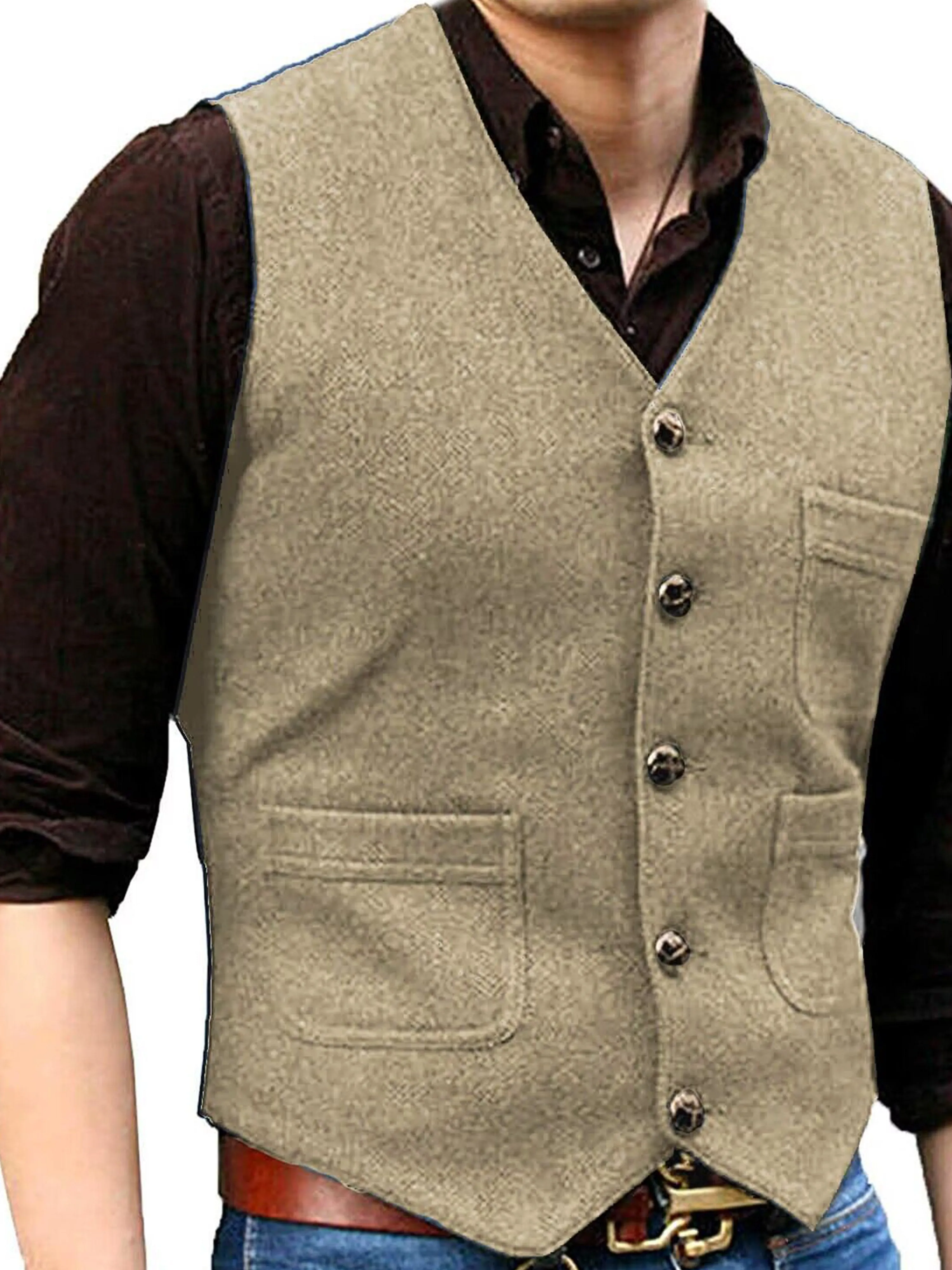 Business Slim Vest Wedding Groom Best Man Vest