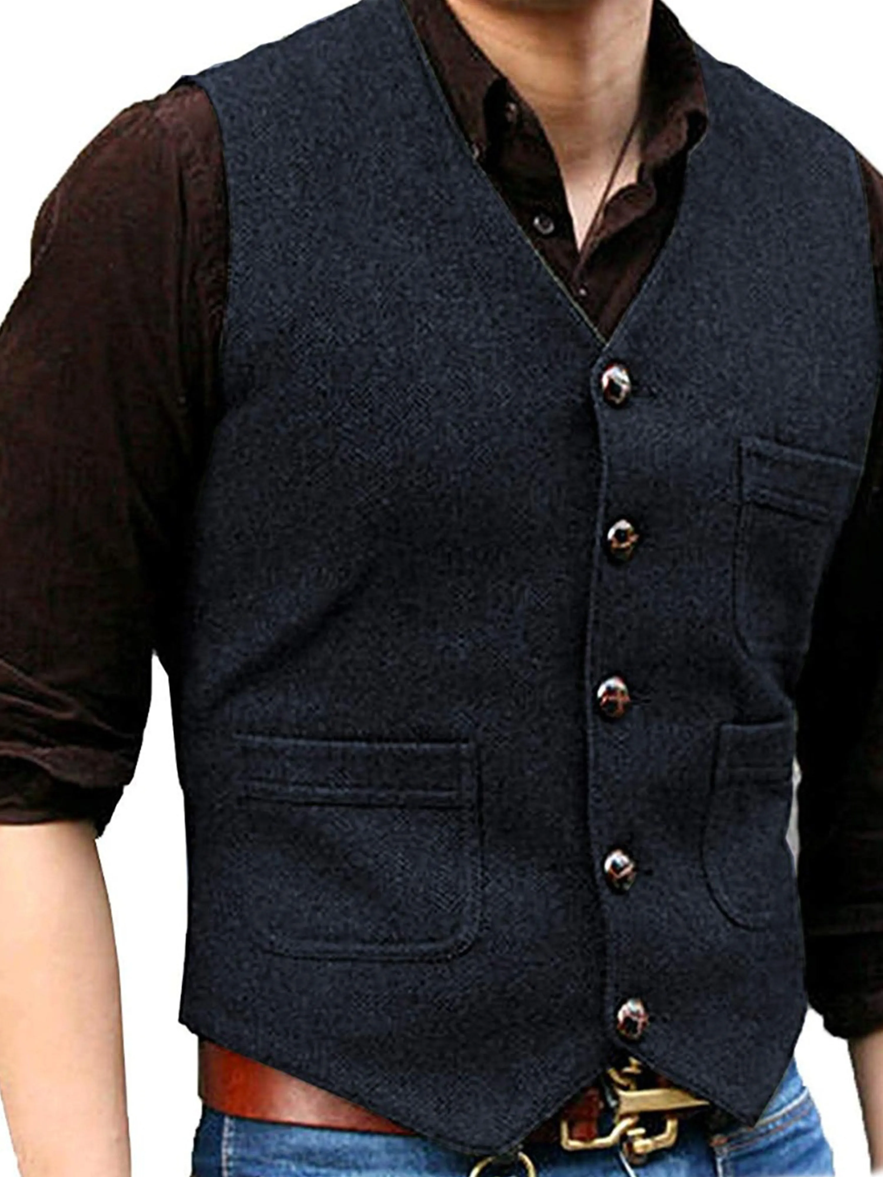 Business Slim Vest Wedding Groom Best Man Vest