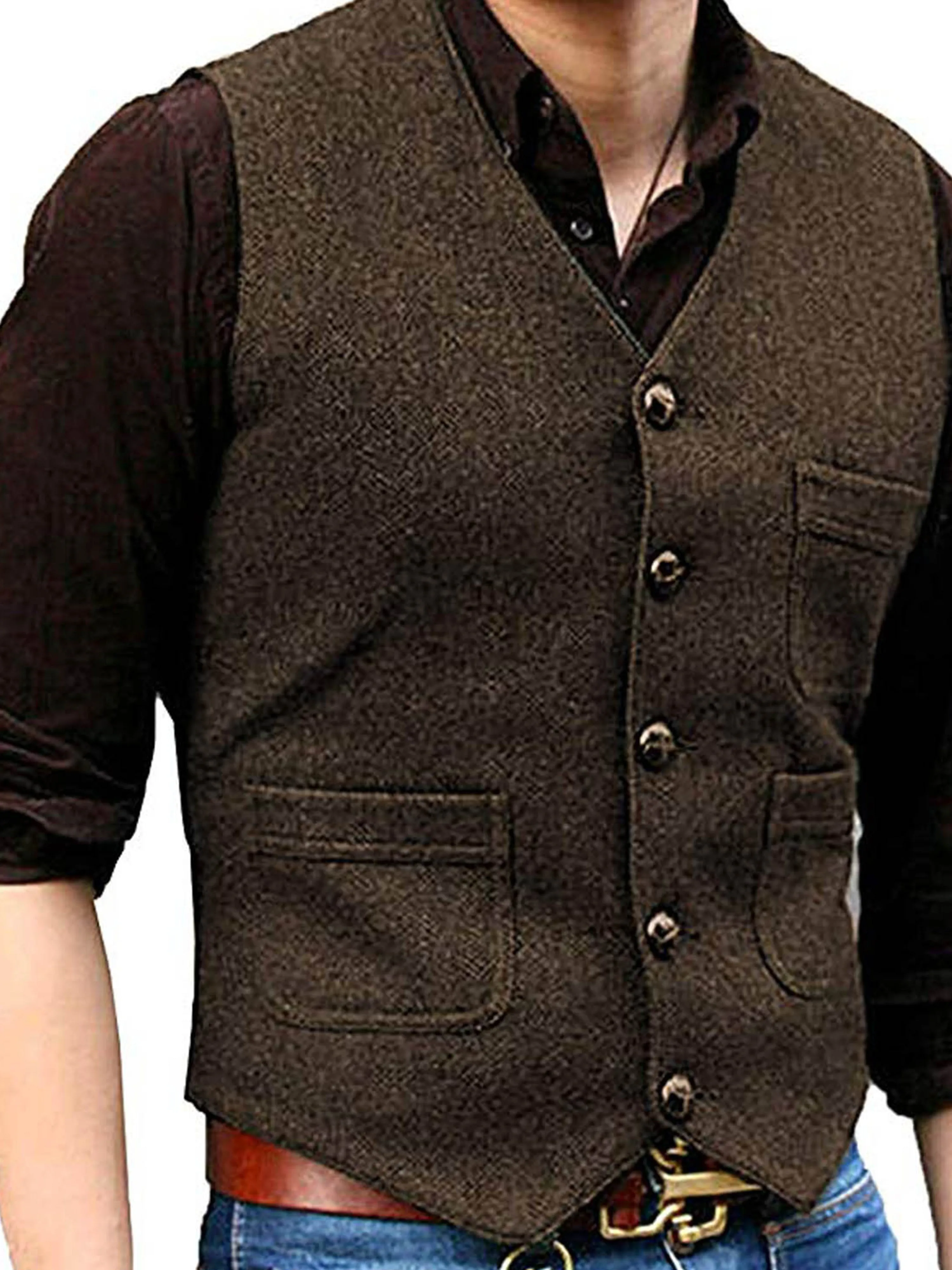 Business Slim Vest Wedding Groom Best Man Vest