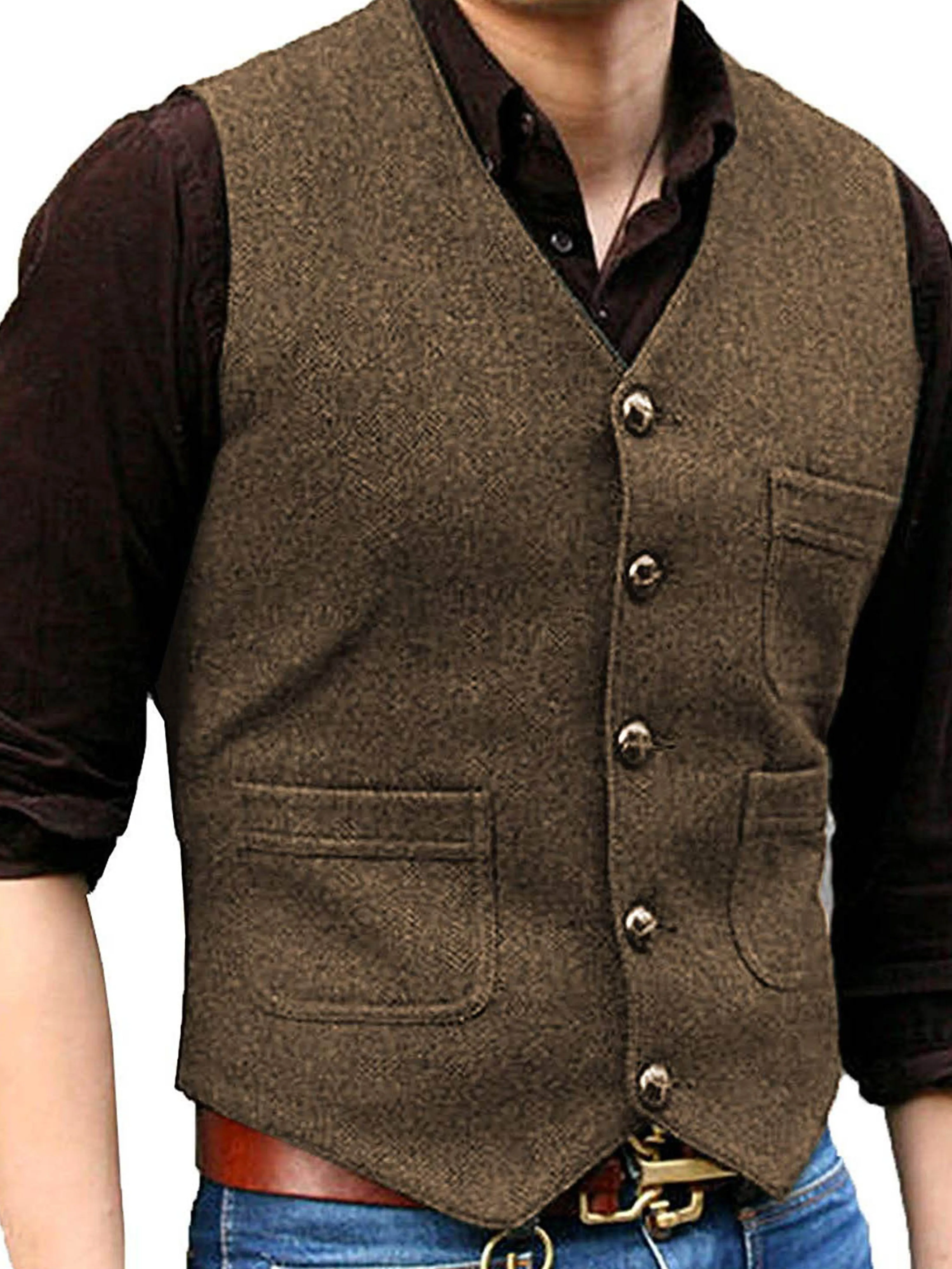 Business Slim Vest Wedding Groom Best Man Vest